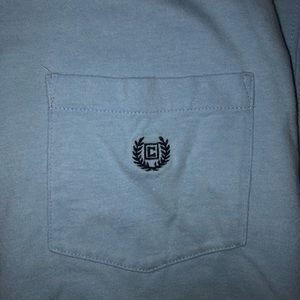 Chaps Baby Blue short sleeve Tee with front pocket
